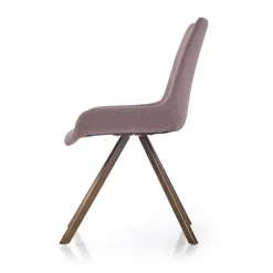 Garnero Arredamenti Sedie In Tessuto-Set 2 sedie imbottite in tessuto grigio acciaio oro antico Joanna