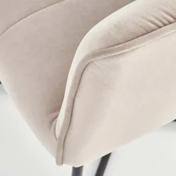 Garnero Arredamenti Sedie In Tessuto-Set 2 sedie imbottite in velluto beige industrial Elsa