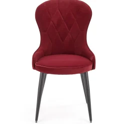 Garnero Arredamenti Sedie In Tessuto-Set 2 sedie imbottite in velluto bordeaux Vera Rosso