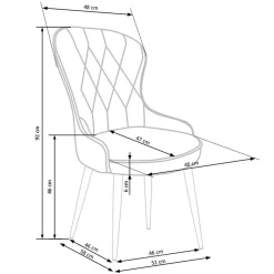 Garnero Arredamenti Sedie In Tessuto-Set 2 sedie imbottite in velluto bordeaux Vera Rosso