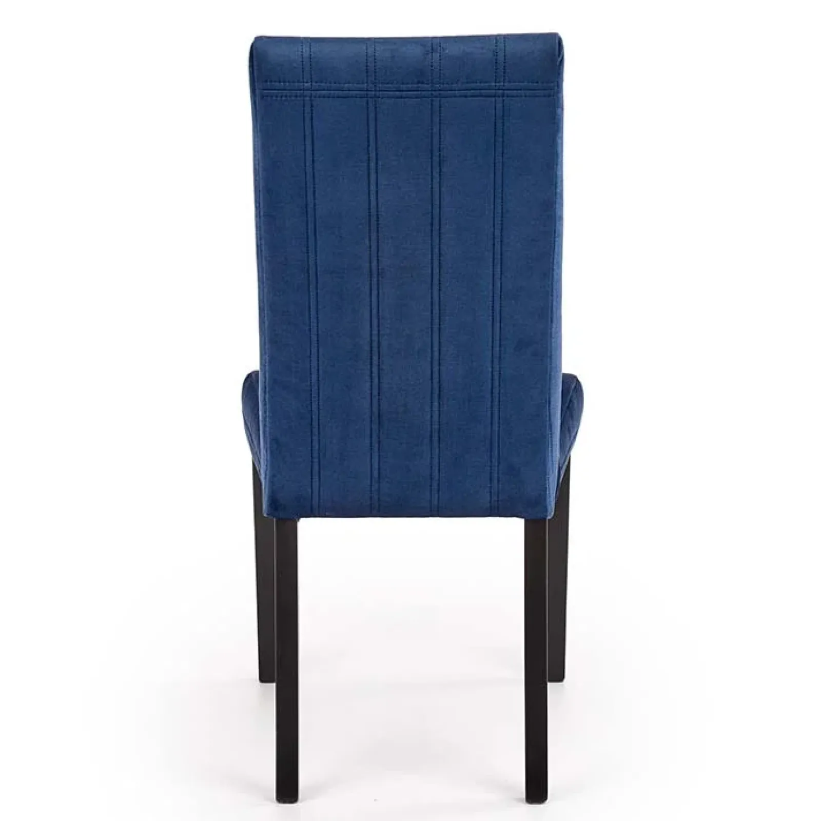 Garnero Arredamenti Sedie In Tessuto-Set 2 sedie imbottite in velluto blu con gambe in legno nero Soledad