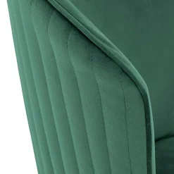 Garnero Arredamenti Sedie In Tessuto-Set 4 sedie imbottite in velluto verde acciaio nero oro Eden