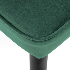 Garnero Arredamenti Sedie In Tessuto-Set 4 sedie imbottite in velluto verde acciaio nero oro Eden