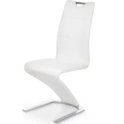 Garnero Arredamenti Sedie Imbottite Ecopelle-Set 2 sedie in ecopelle bianco acciaio cromato Coco