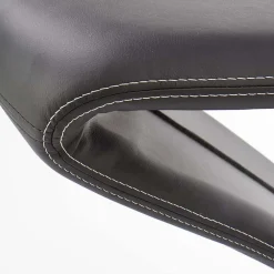 Garnero Arredamenti Sedie Imbottite Ecopelle-Set 2 sedie in ecopelle nero acciaio cromato Sibilla