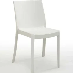 Garnero Arredamenti Sedie Polipropilene-Set 4 sedie in polipropilene impilabili bianco Olbia