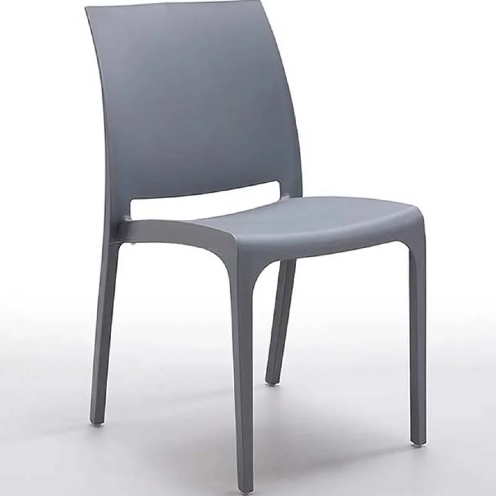 Garnero Arredamenti Sedie Polipropilene-Set 4 sedie in polipropilene impilabili grigia Tape Gihome® Grigio