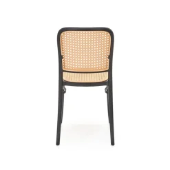 Garnero Arredamenti Sedie Polipropilene-Set 4 sedie in rattan moderne naturale nero Milly
