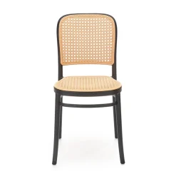 Garnero Arredamenti Sedie Polipropilene-Set 4 sedie in rattan moderne naturale nero Milly