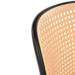 Garnero Arredamenti Sedie Polipropilene-Set 4 sedie in rattan moderne naturale nero Milly