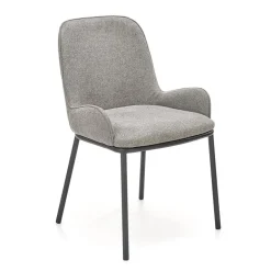 Garnero Arredamenti Sedie In Tessuto-Set 2 sedie moderne con braccioli in tessuto grigio Piumetta