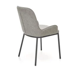 Garnero Arredamenti Sedie In Tessuto-Set 2 sedie moderne con braccioli in tessuto grigio Piumetta