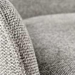 Garnero Arredamenti Sedie In Tessuto-Set 2 sedie moderne con braccioli in tessuto grigio Piumetta