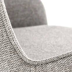 Garnero Arredamenti Sedie In Tessuto-Set 2 sedie moderne con braccioli in tessuto grigio Piumetta