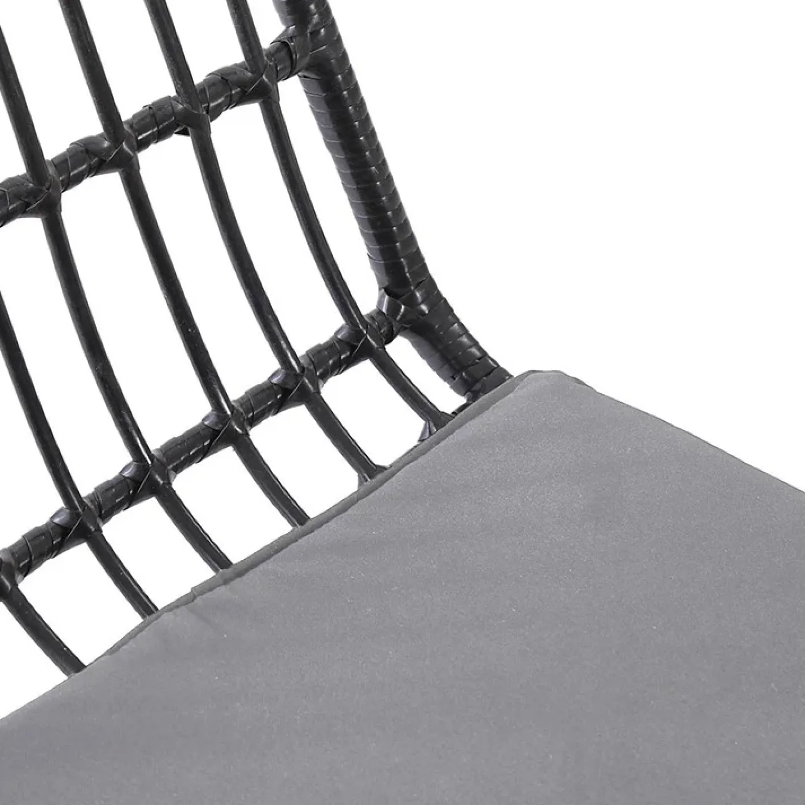 Garnero Arredamenti Sedie Polipropilene-Set 4 sedie moderne da soggiorno in rattan nero Alicia