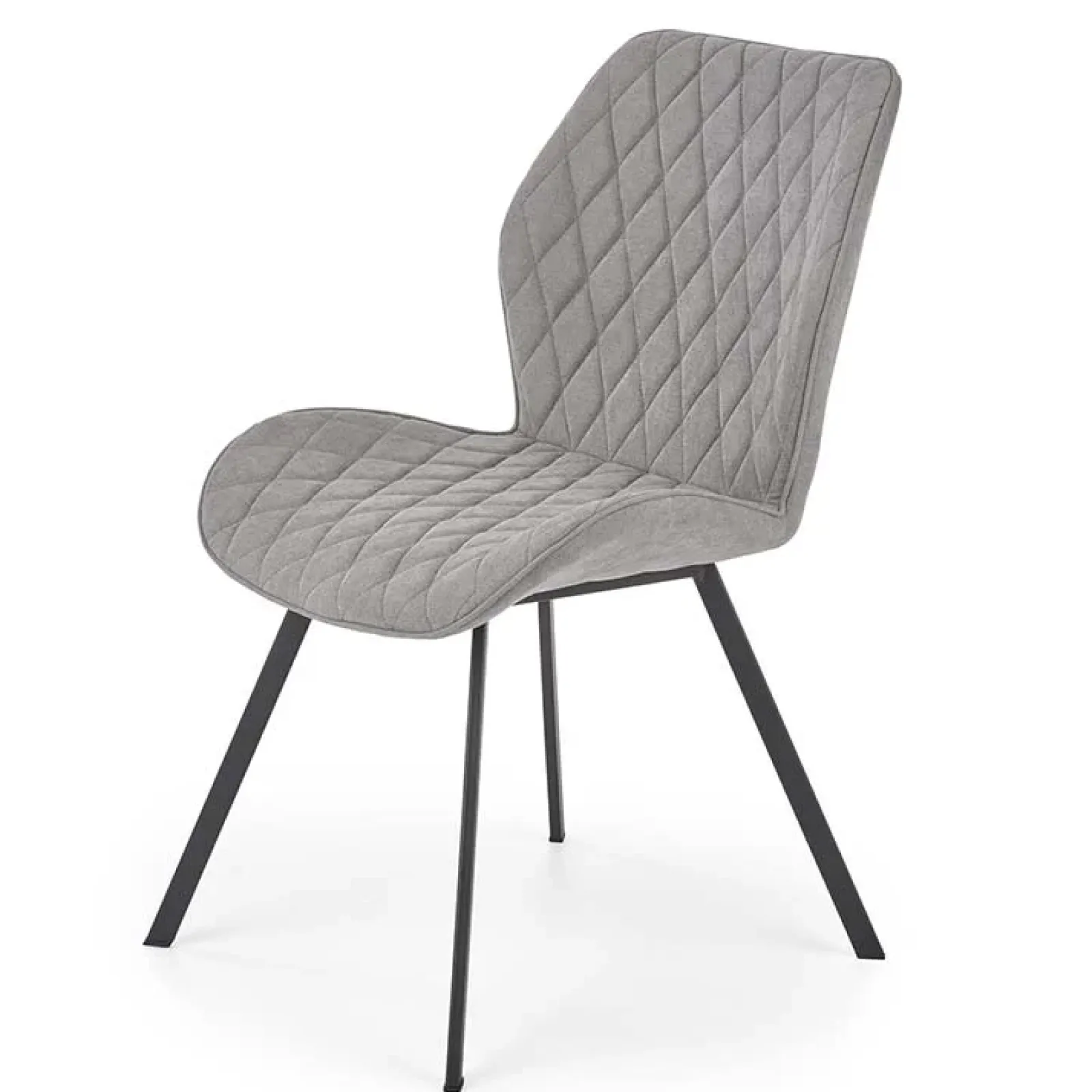 Garnero Arredamenti Sedie In Tessuto-Set 4 sedie moderne imbottite in tessuto grigio Raven