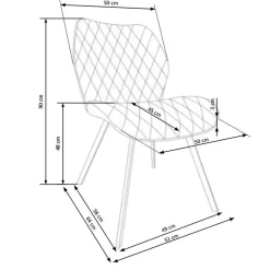 Garnero Arredamenti Sedie In Tessuto-Set 4 sedie moderne imbottite in tessuto grigio Raven