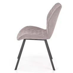 Garnero Arredamenti Sedie In Tessuto-Set 4 sedie moderne imbottite in tessuto grigio Raven