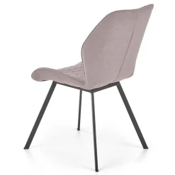 Garnero Arredamenti Sedie In Tessuto-Set 4 sedie moderne imbottite in tessuto grigio Raven