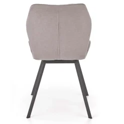 Garnero Arredamenti Sedie In Tessuto-Set 4 sedie moderne imbottite in tessuto grigio Raven