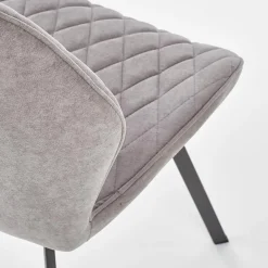 Garnero Arredamenti Sedie In Tessuto-Set 4 sedie moderne imbottite in tessuto grigio Raven