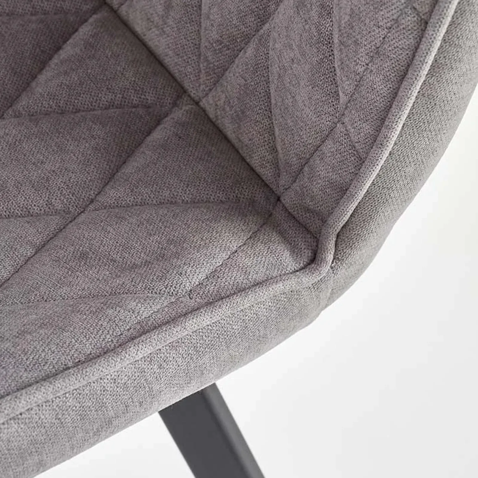 Garnero Arredamenti Sedie In Tessuto-Set 4 sedie moderne imbottite in tessuto grigio Raven