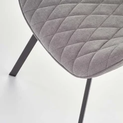 Garnero Arredamenti Sedie In Tessuto-Set 4 sedie moderne imbottite in tessuto grigio Raven