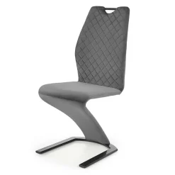 Garnero Arredamenti Sedie In Tessuto-Set 2 sedie moderne imbottite in velluto acciaio nero Juliet Grigio