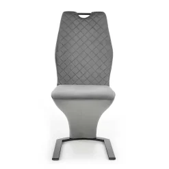 Garnero Arredamenti Sedie In Tessuto-Set 2 sedie moderne imbottite in velluto acciaio nero Juliet Grigio