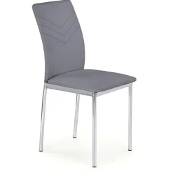 Garnero Arredamenti Sedie Imbottite Ecopelle-Set 4 sedie moderne in ecopelle grigio Matilde