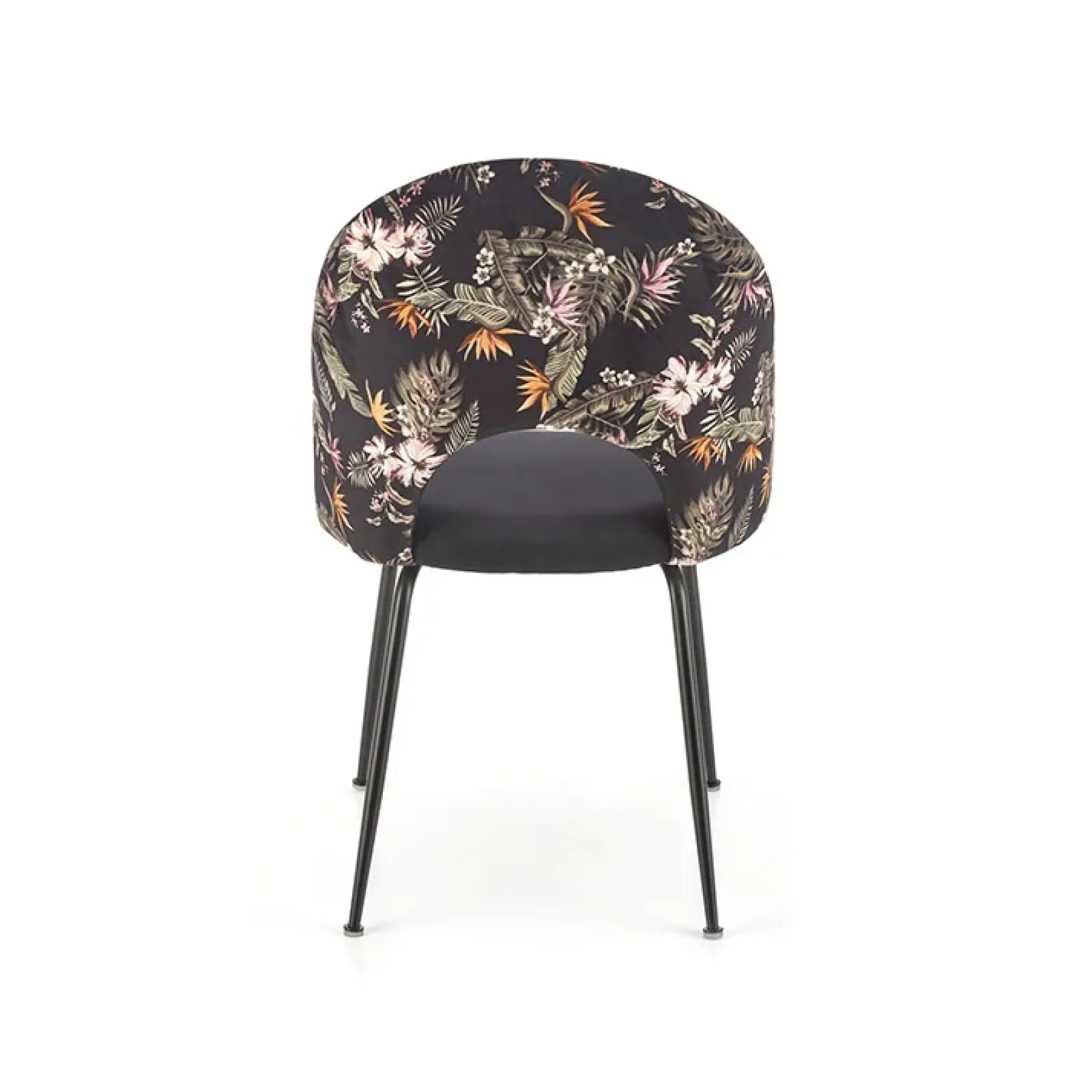 Garnero Arredamenti Sedie In Tessuto-Set 4 sedie moderne in tessuto nera multicolore Pablo