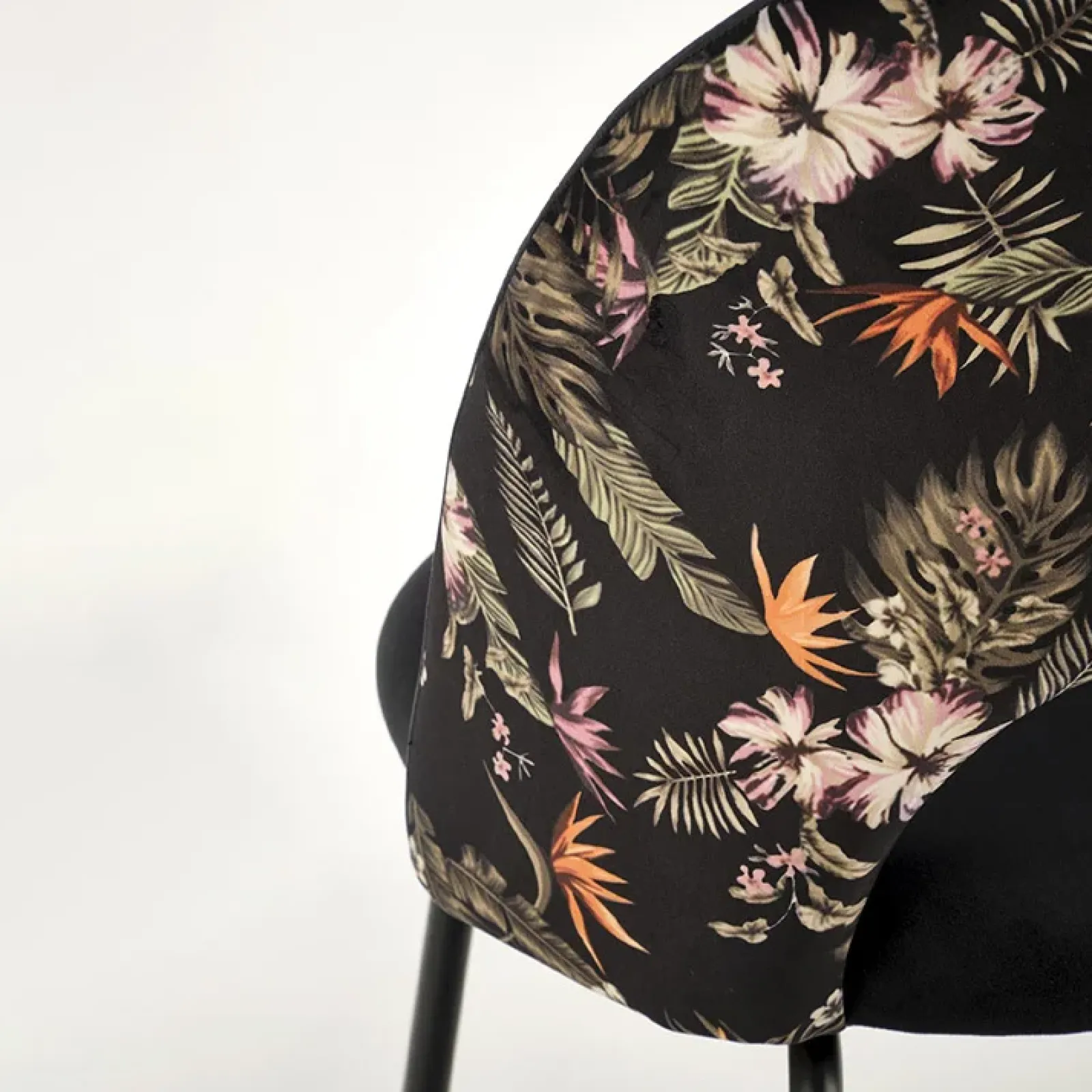 Garnero Arredamenti Sedie In Tessuto-Set 4 sedie moderne in tessuto nera multicolore Pablo