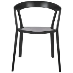 Garnero Arredamenti Sedie Polipropilene-Set 2 sedie polipropilene impilabili nero opaco Gandia