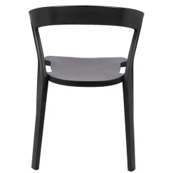Garnero Arredamenti Sedie Polipropilene-Set 2 sedie polipropilene impilabili nero opaco Gandia
