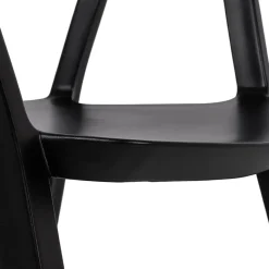 Garnero Arredamenti Sedie Polipropilene-Set 2 sedie polipropilene impilabili nero opaco Gandia