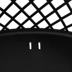 Garnero Arredamenti Sedie Polipropilene-Set 2 sedie polipropilene design con braccioli nero opaco Messina