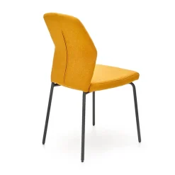 Garnero Arredamenti Sedie In Tessuto-Set 4 sedie sala moderne in tessuto Corvo Senape