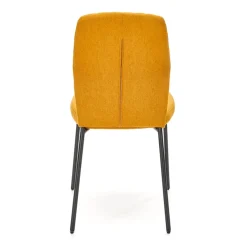 Garnero Arredamenti Sedie In Tessuto-Set 4 sedie sala moderne in tessuto Corvo Senape