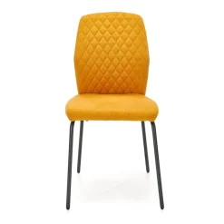 Garnero Arredamenti Sedie In Tessuto-Set 4 sedie sala moderne in tessuto Corvo Senape