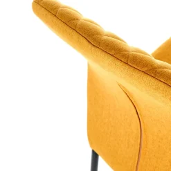 Garnero Arredamenti Sedie In Tessuto-Set 4 sedie sala moderne in tessuto Corvo Senape