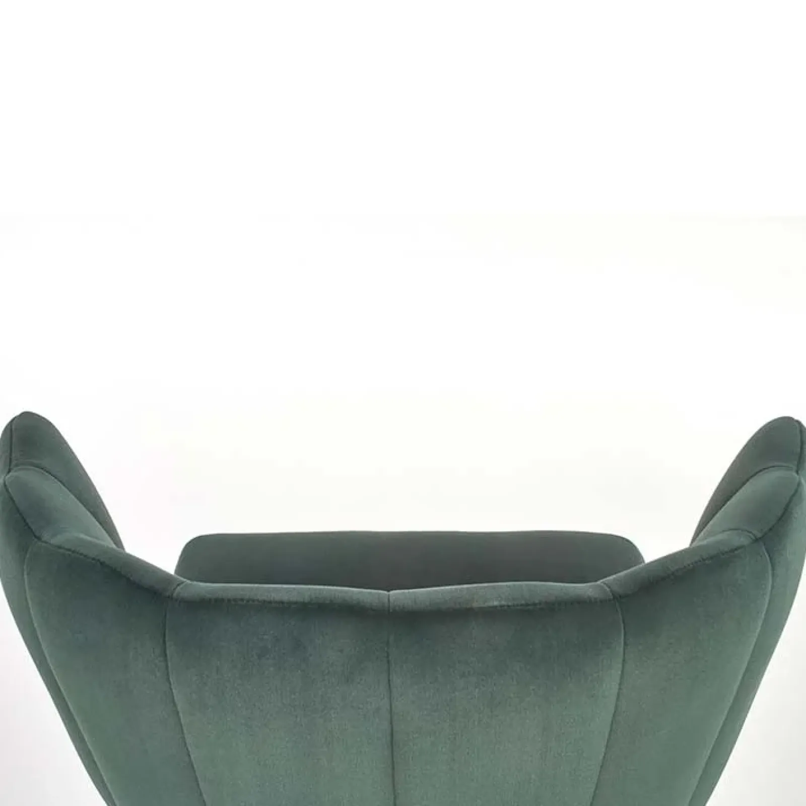 Garnero Arredamenti Sedie In Tessuto-Set 2 sedie soggiorno imbottite in velluto verde con gambe in nero Cinzia