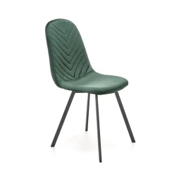 Garnero Arredamenti Sedie In Tessuto-Set 4 sedie soggiorno moderne in velluto verde scuro nero Icaro