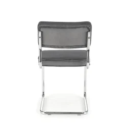 Garnero Arredamenti Sedie In Tessuto-Set 4 sedie soggiorno moderne in velluto acciaio Vader Grigio