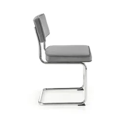 Garnero Arredamenti Sedie In Tessuto-Set 4 sedie soggiorno moderne in velluto acciaio Vader Grigio