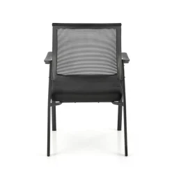 Garnero Arredamenti Sedie In Tessuto-Set 4 sedie soggiorno moderne in tessuto nero Precious