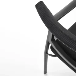 Garnero Arredamenti Sedie In Tessuto-Set 4 sedie soggiorno moderne in tessuto nero Precious