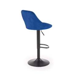 Garnero Arredamenti Sgabelli-Set 2 sgabelli alti da bar regolabili in tessuto blu Orla