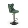 Garnero Arredamenti Sgabelli-Set 2 sgabelli alti regolabili in velluto verde scuro Himeko