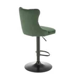 Garnero Arredamenti Sgabelli-Set 2 sgabelli alti regolabili in velluto verde scuro Himeko