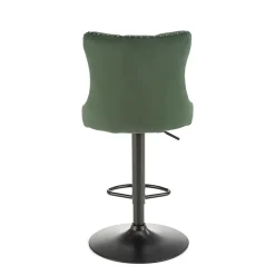 Garnero Arredamenti Sgabelli-Set 2 sgabelli alti regolabili in velluto verde scuro Himeko